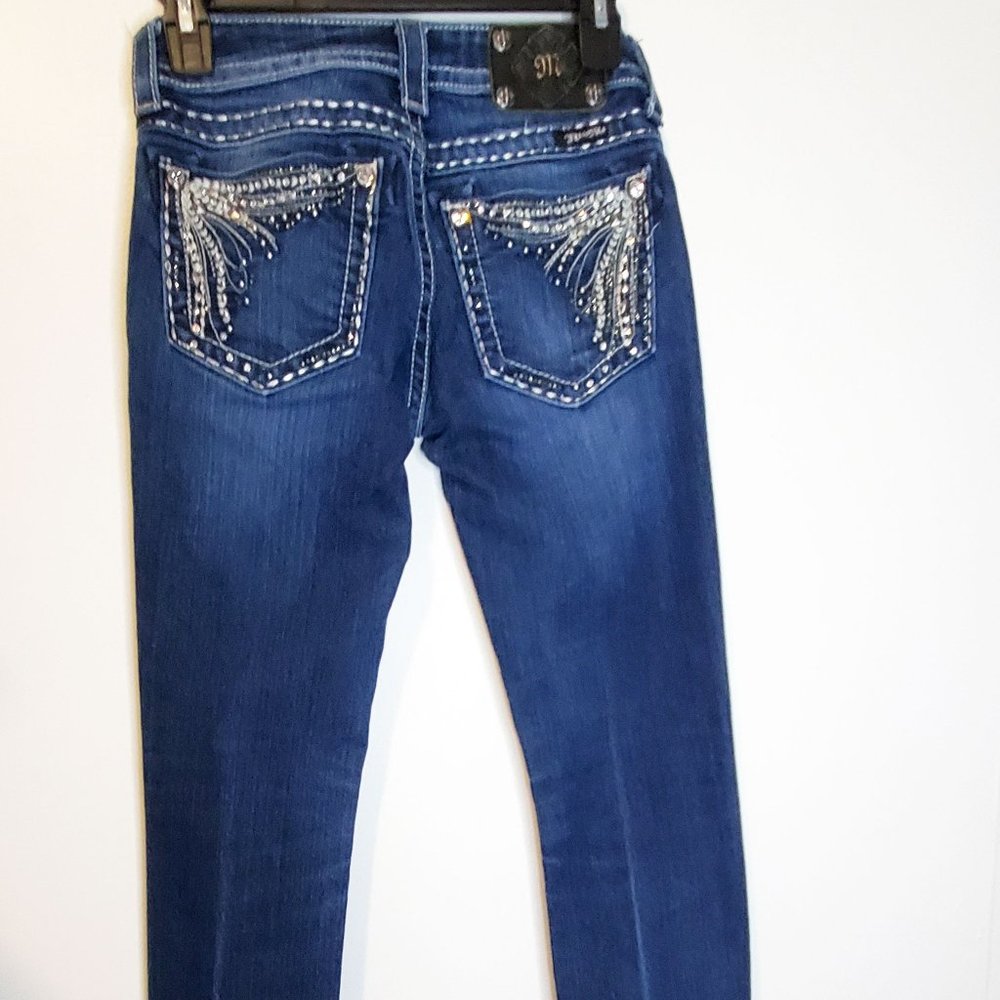 Miss Me Denim Blue Jeans Straight Skinny Je565ITL